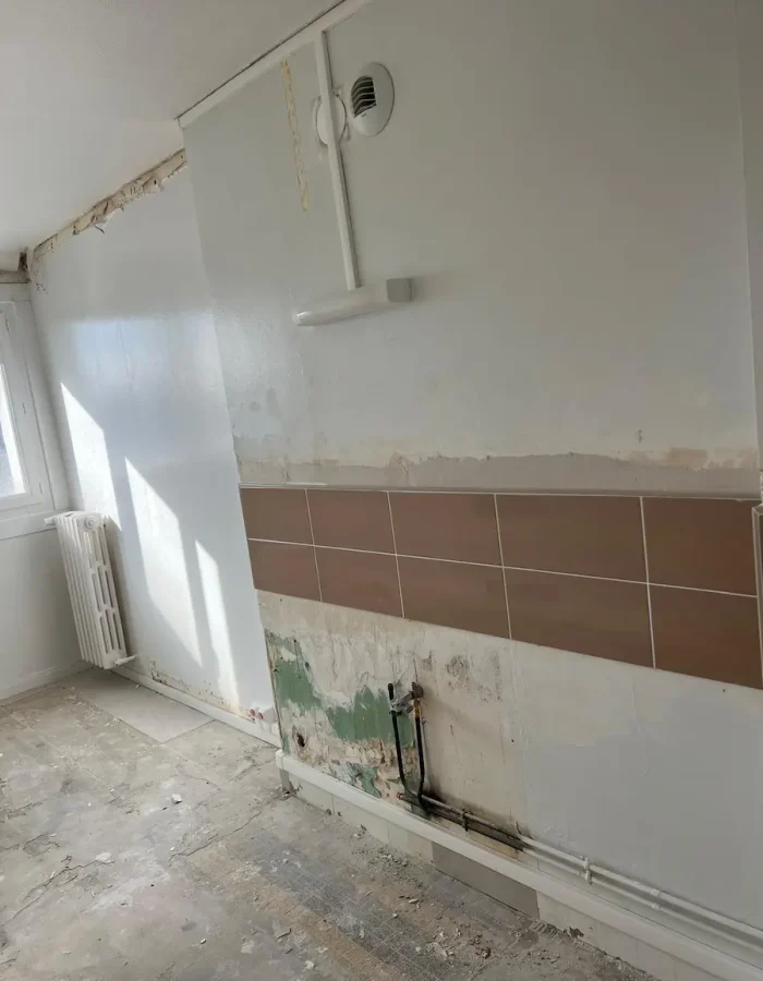 Avant la pose d'un sol souple au Havre